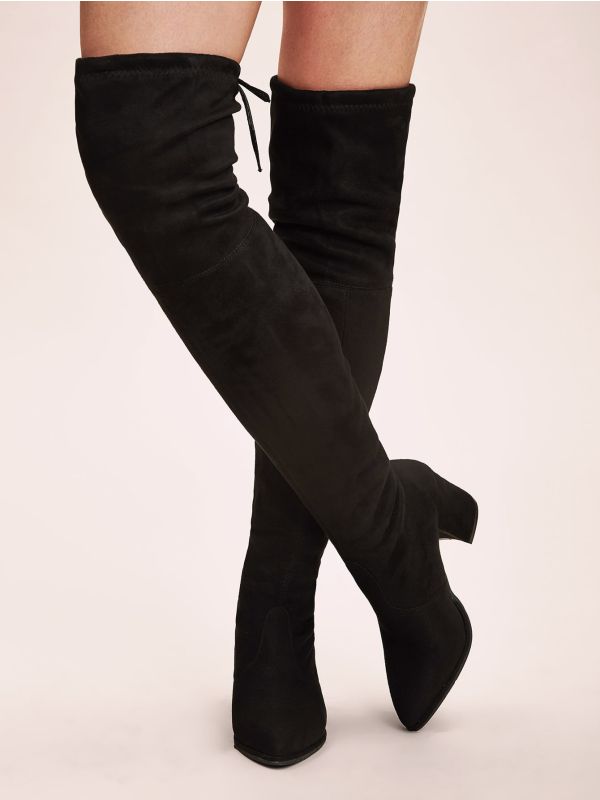 Tie Back Over The Knee Boots