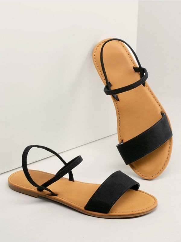 Open Toe Slingback Flat Gladiator Sandals