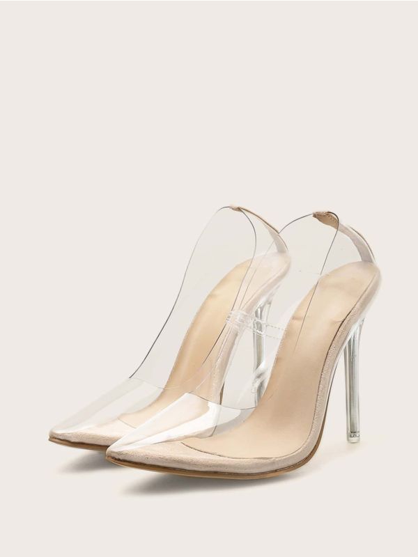 Clear Point Toe Court Heels