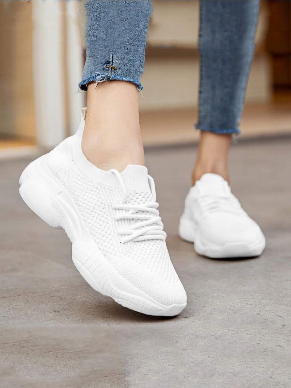 Lace-up Front Mesh Sneakers
