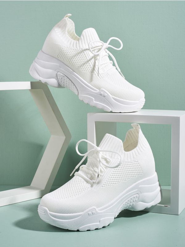 Lace-up Decor Wide Fit Sneakers