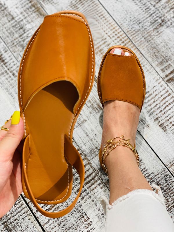 Faux Leather Peep-Toe Slingback Sandals