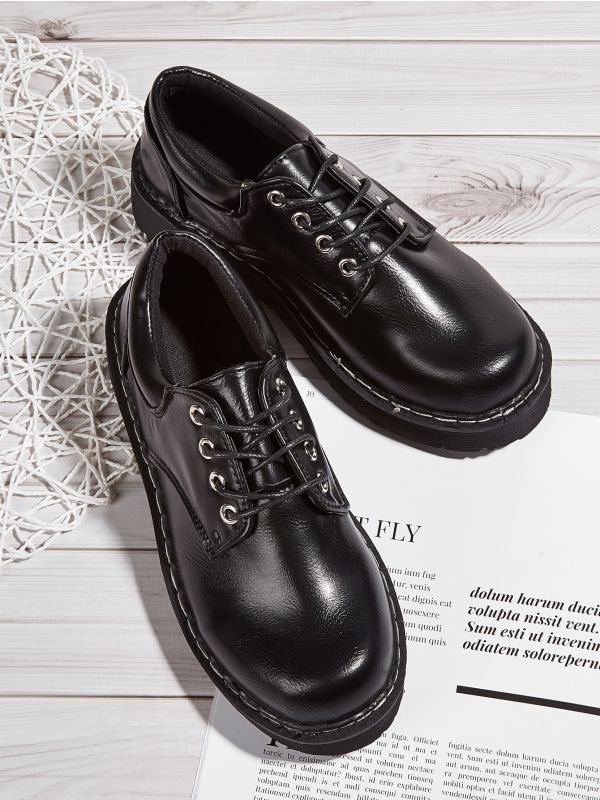 Lace-up Front Oxford Shoes