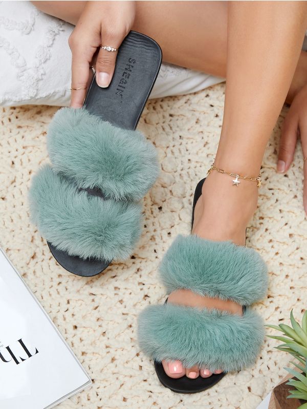 Plush Double Band Sandals