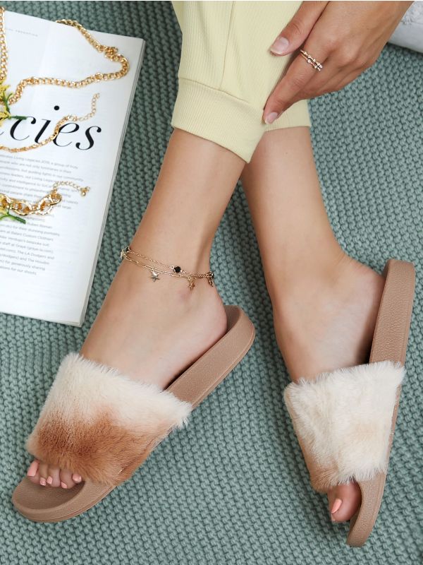 Plush Slipper Sandals