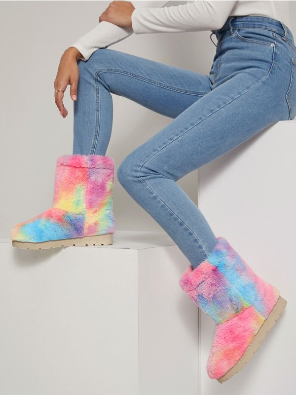 Tie-Dye Wash Ankle Boots