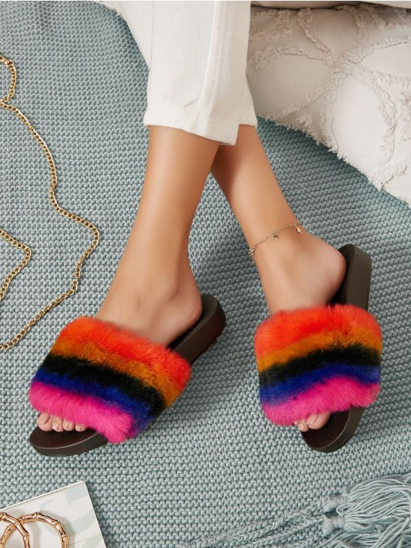 Rainbow Vamp Slide Sandals