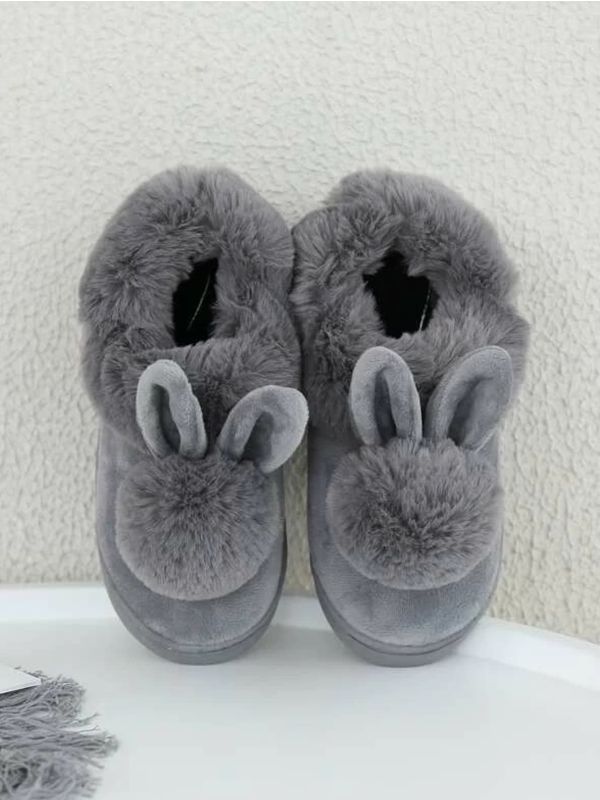 Rabbit Design Fuzzy Slippers