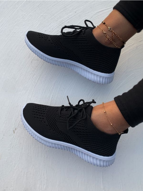 Minimalist Lace-up Front Sneakers
