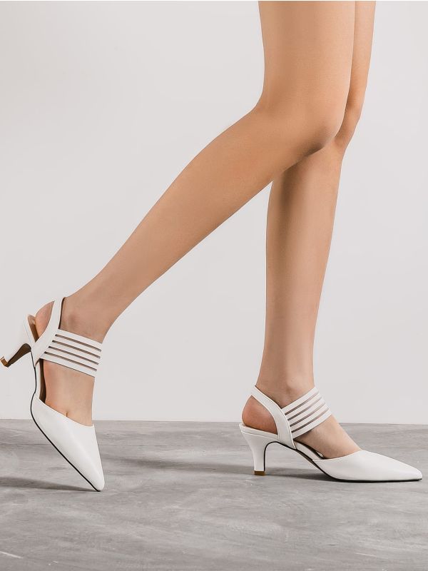 Slingback Strap Pointed Toe Pumps