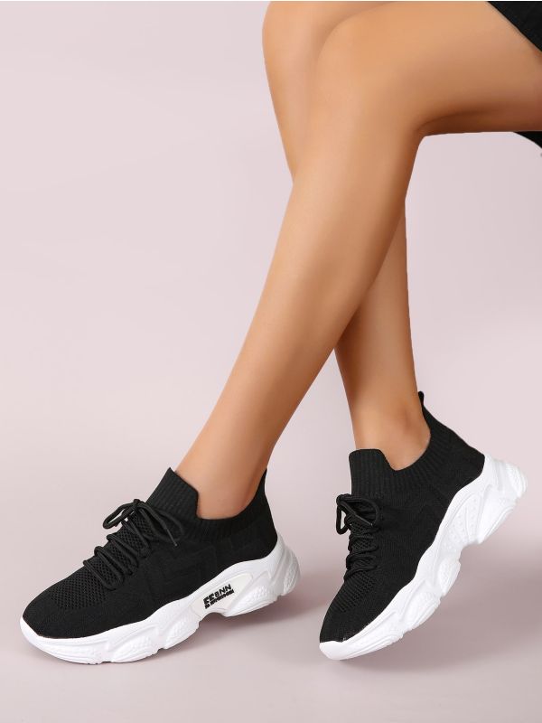 Lace-up Front Chunky Running Shoes