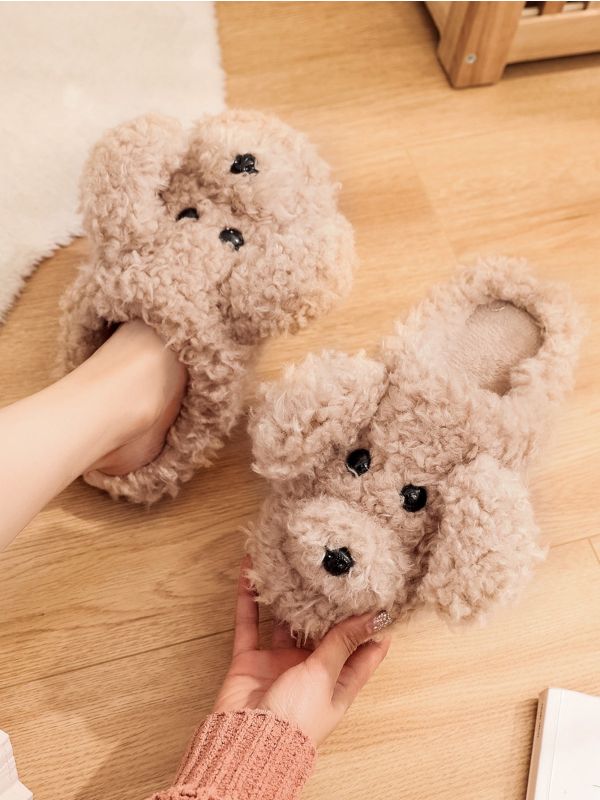 Cartoon Doggy Graphic Novelty Slippers