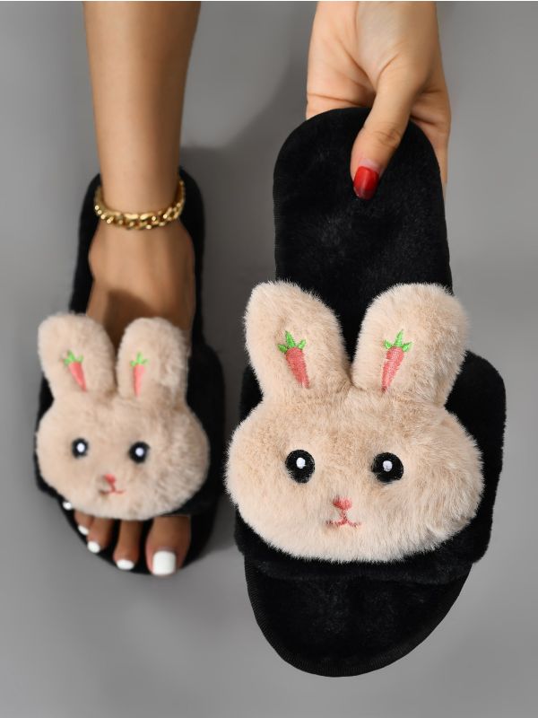 Cartoon Rabbit Decor Novelty Slippers