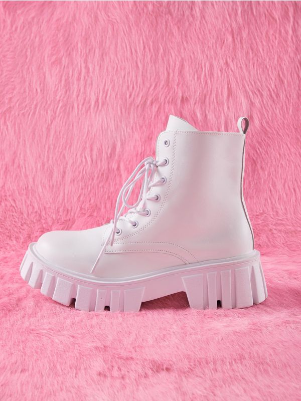Kawaii Lace Up Front Combat Boots