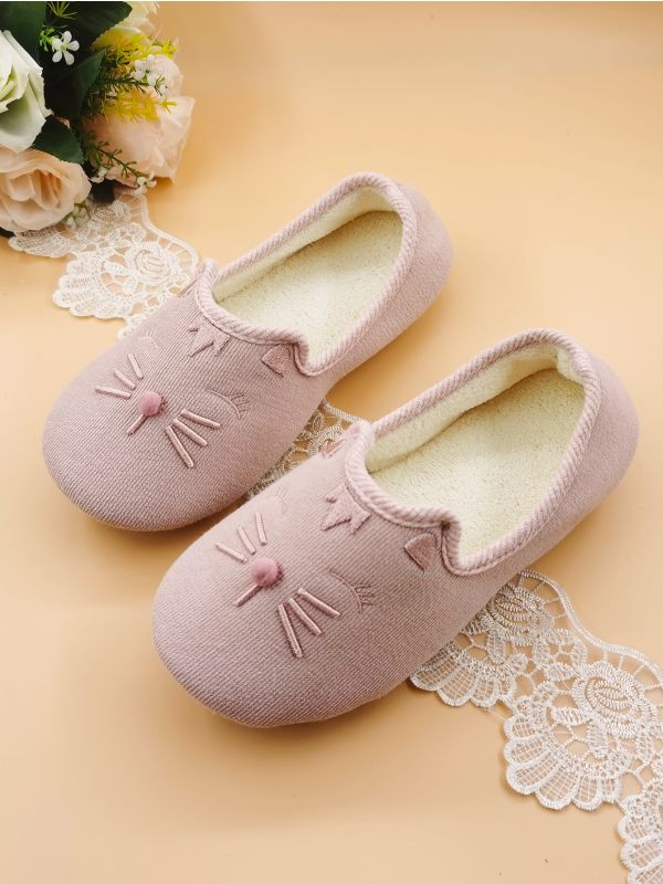Cartoon Embroidery Novelty Slippers