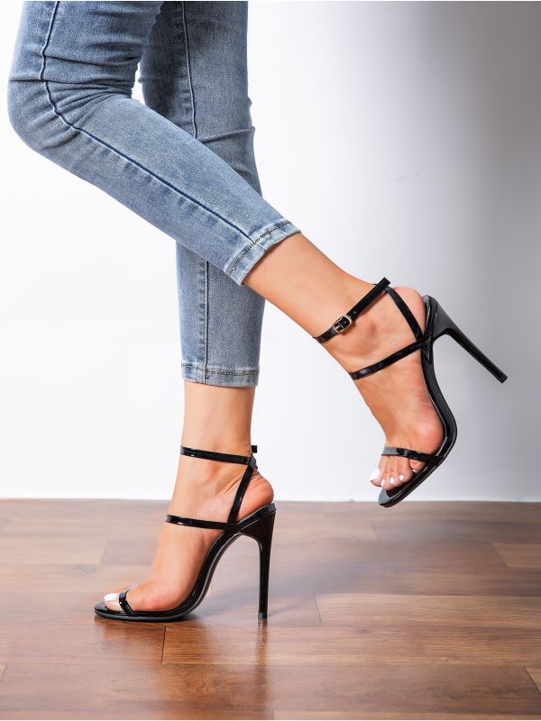 Ankle Strap Stiletto Heeled Sandals