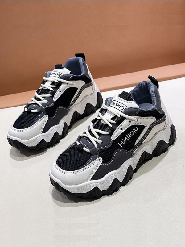 Letter Graphic Side Chunky Sneakers