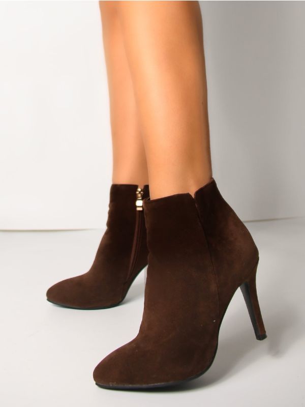 Suede Side Zipper Classic Boots