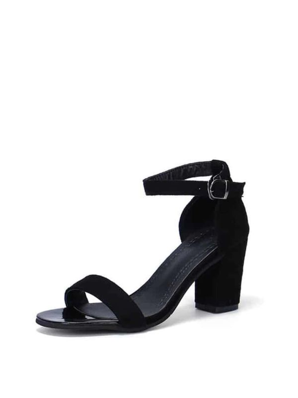 Two Part Block Heeled Sandals