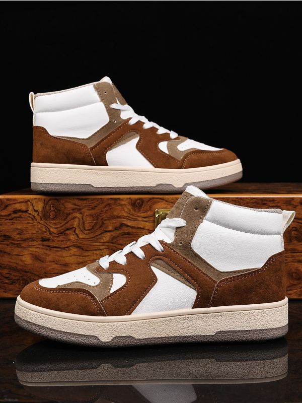 Two Tone High Top Skate Shoes