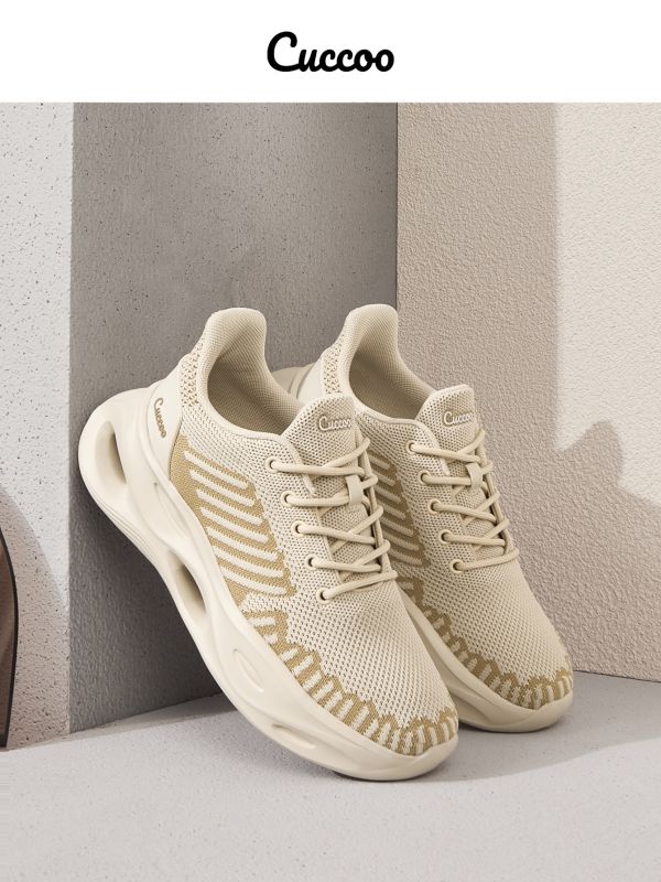 Colorblock Striped Lace-up Front Chunky Sneakers
