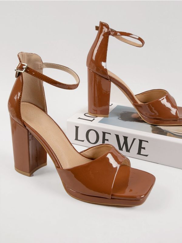 Open Toe Single Strap Over Going Out Heels