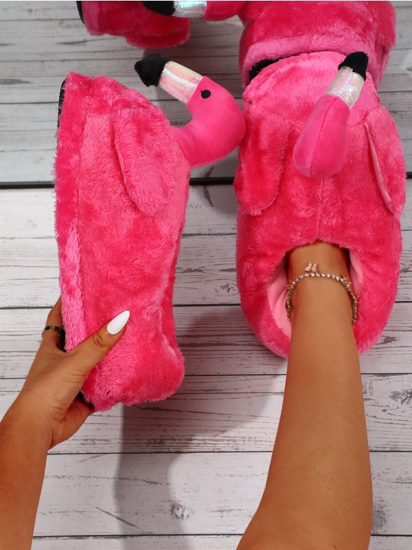 Flamingo Design Novelty Slippers