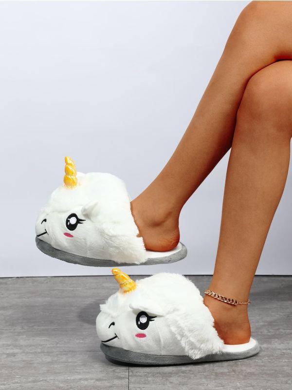 Unicorn Design Novelty Slippers